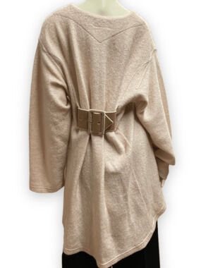 MM6 Maison Margiela Vintage Designer Hi-Low Fuzzy Knit Top With Belt Made In Ita